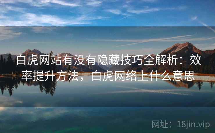 白虎网站有没有隐藏技巧全解析：效率提升方法，白虎网络上什么意思